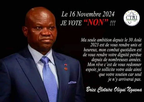 Éditorial : Non au projet de Constitution au Gabon !